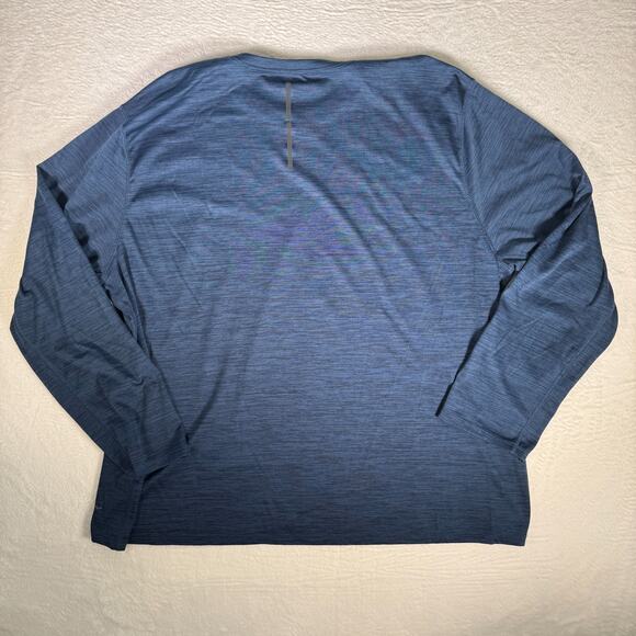 Eddie Bauer Legend Wash Shirt Mens XXL Blue Long Sleeve Tee Solid Crew Cotton - Picture 4 of 8